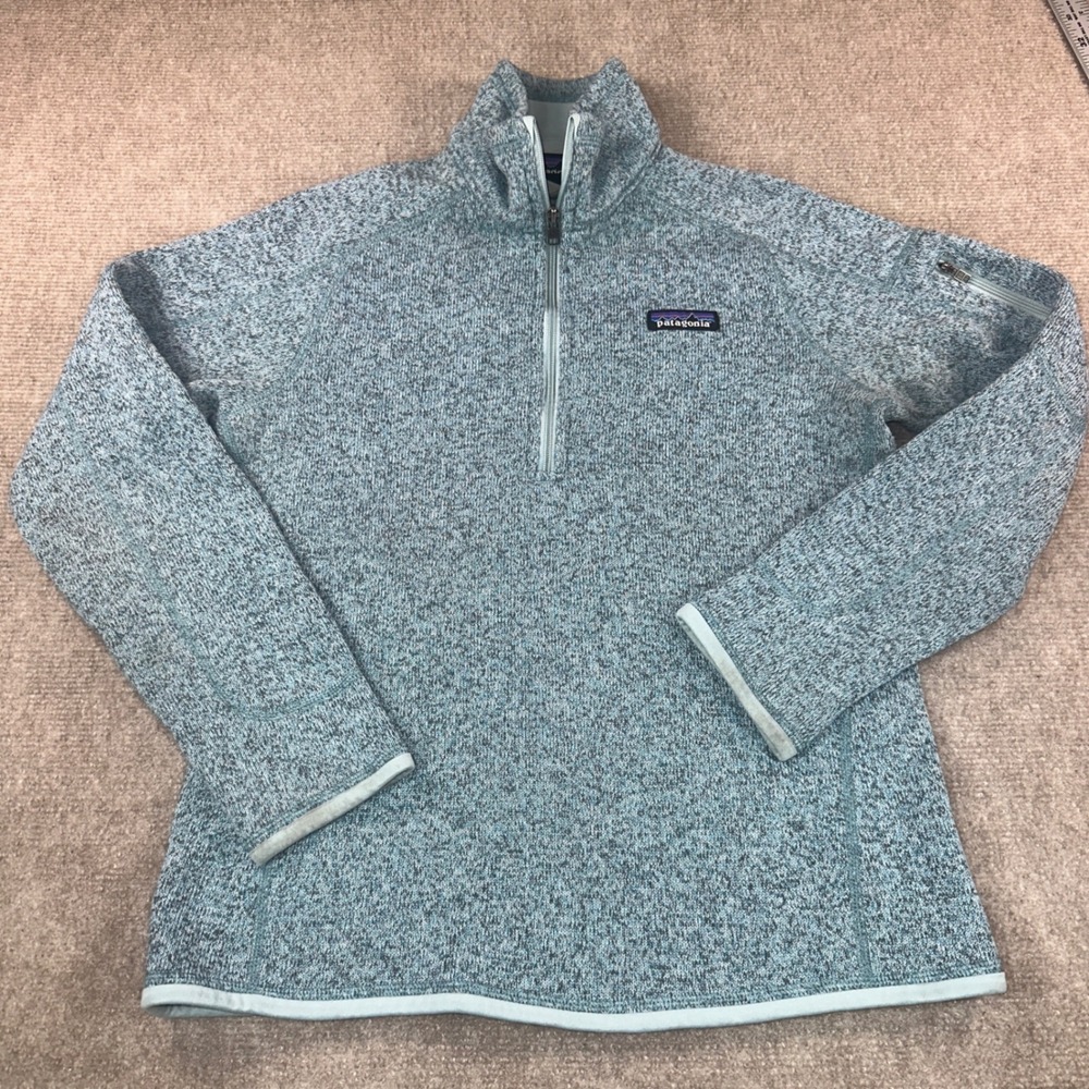Patagonia Better Sweater 1/4 Zip Pullover Fleece Light Blue Heather Small 25527